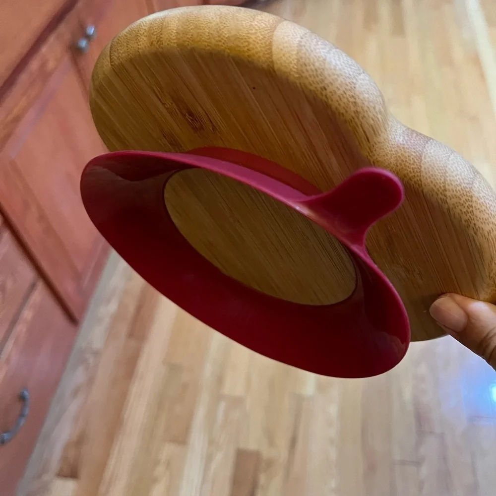 Baby Plate Natural bamboo w/detachable suction ring